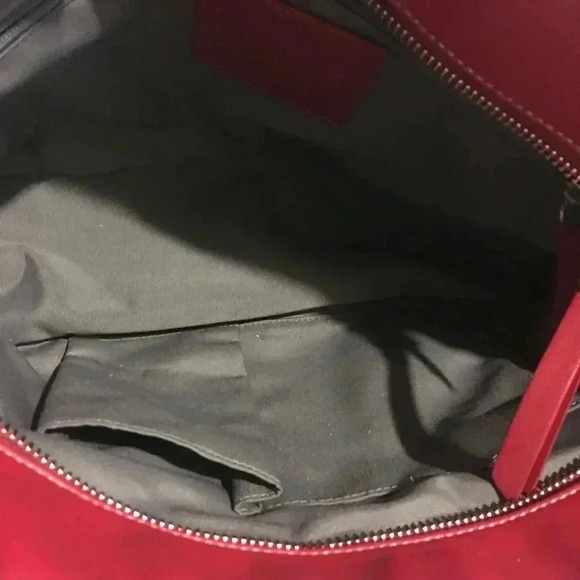 Coach red leather tote handbag - Picture 4 of 8